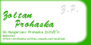 zoltan prohaska business card